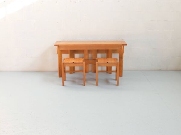 Console en sapin massif, édition groupe Regain, année 60
