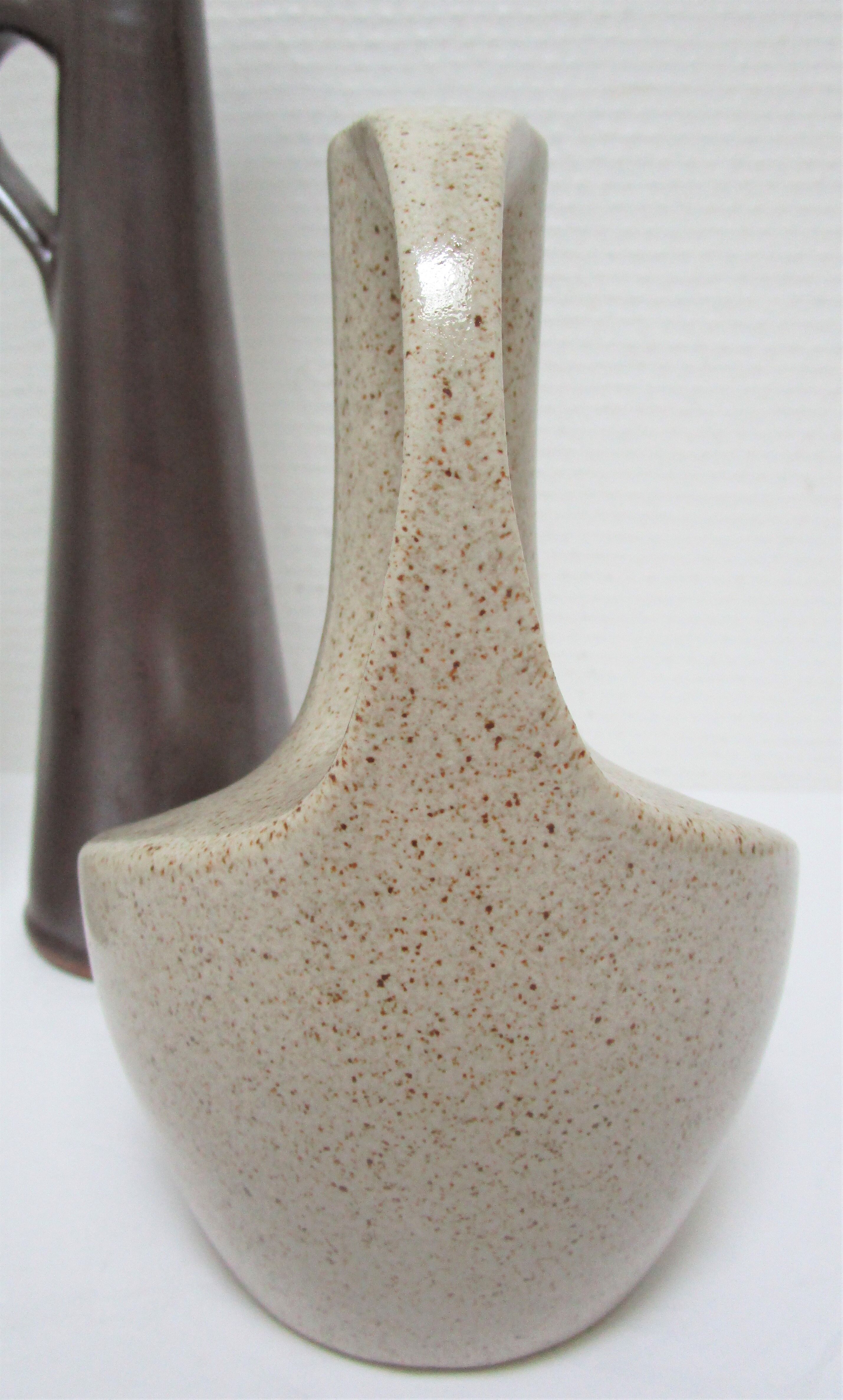 Trois vases céramique grès porcelaine vintage