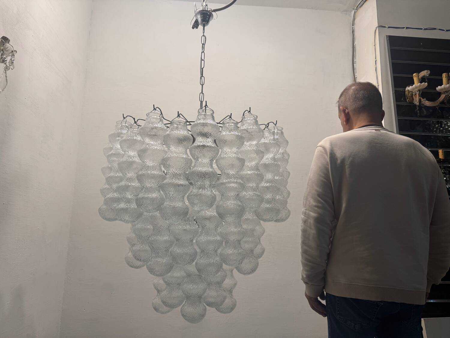 Extra Large Extra Large Murano  Glass Chandelier, 1980s