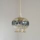 French Vintage Clear Glass Ceiling Light with Colourful Floral Decoration