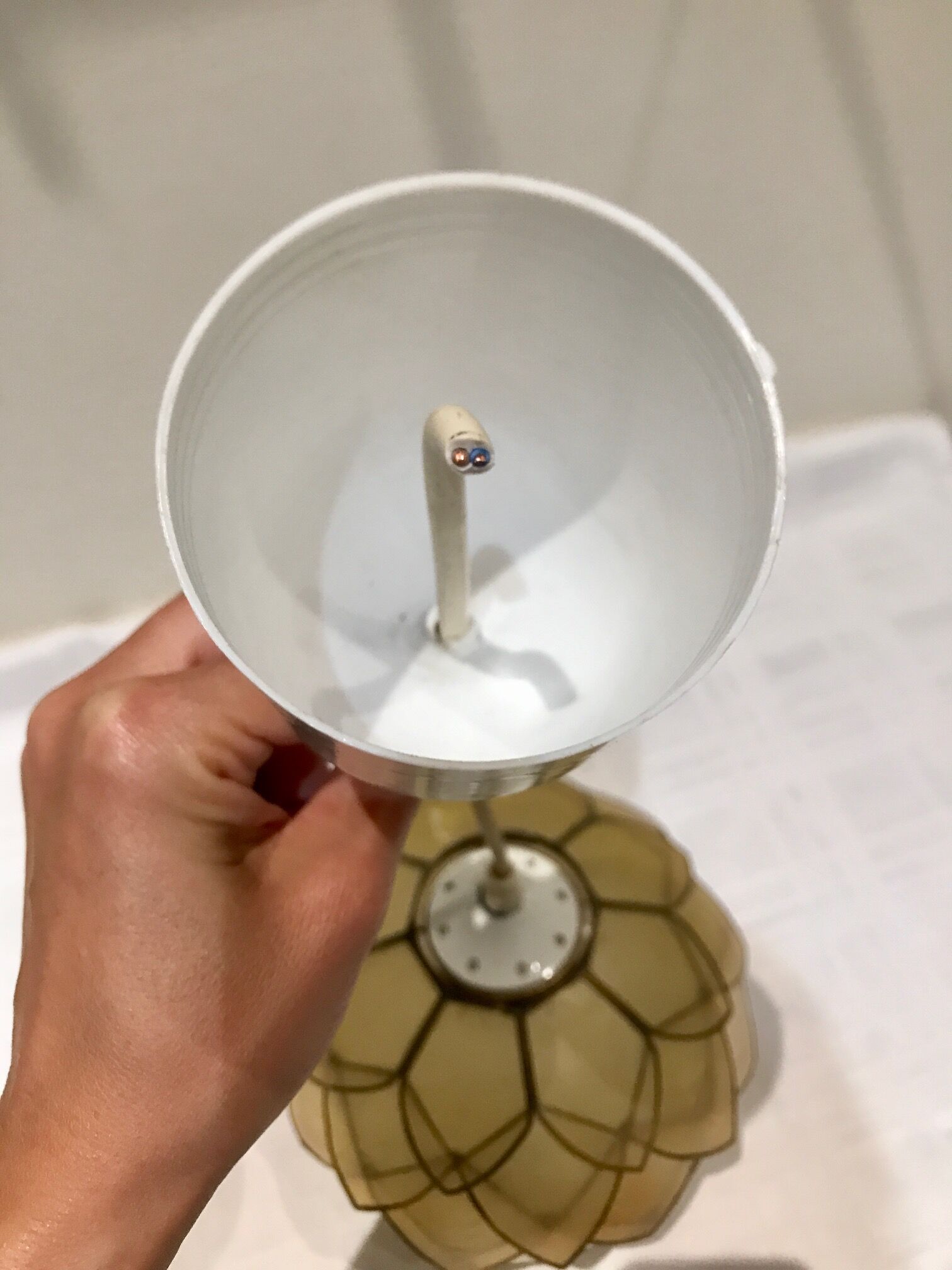 Suspension flower lotus mother-of-pearl