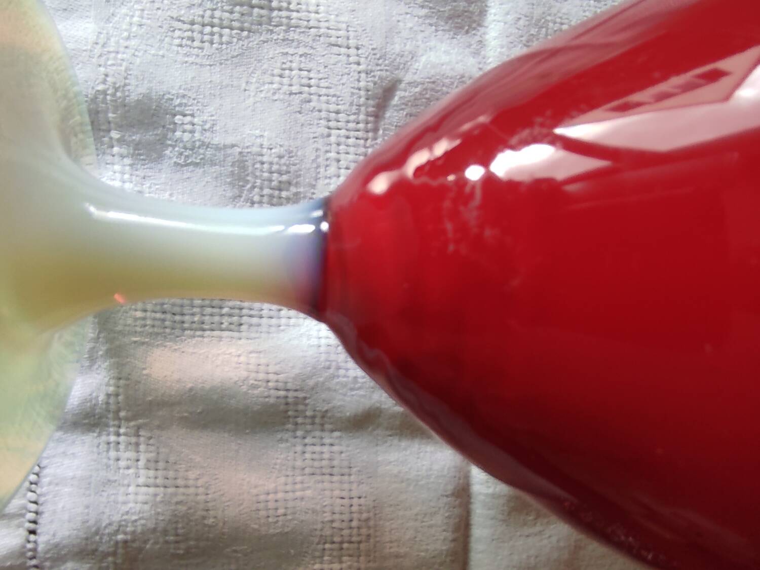 Opaline glass vase