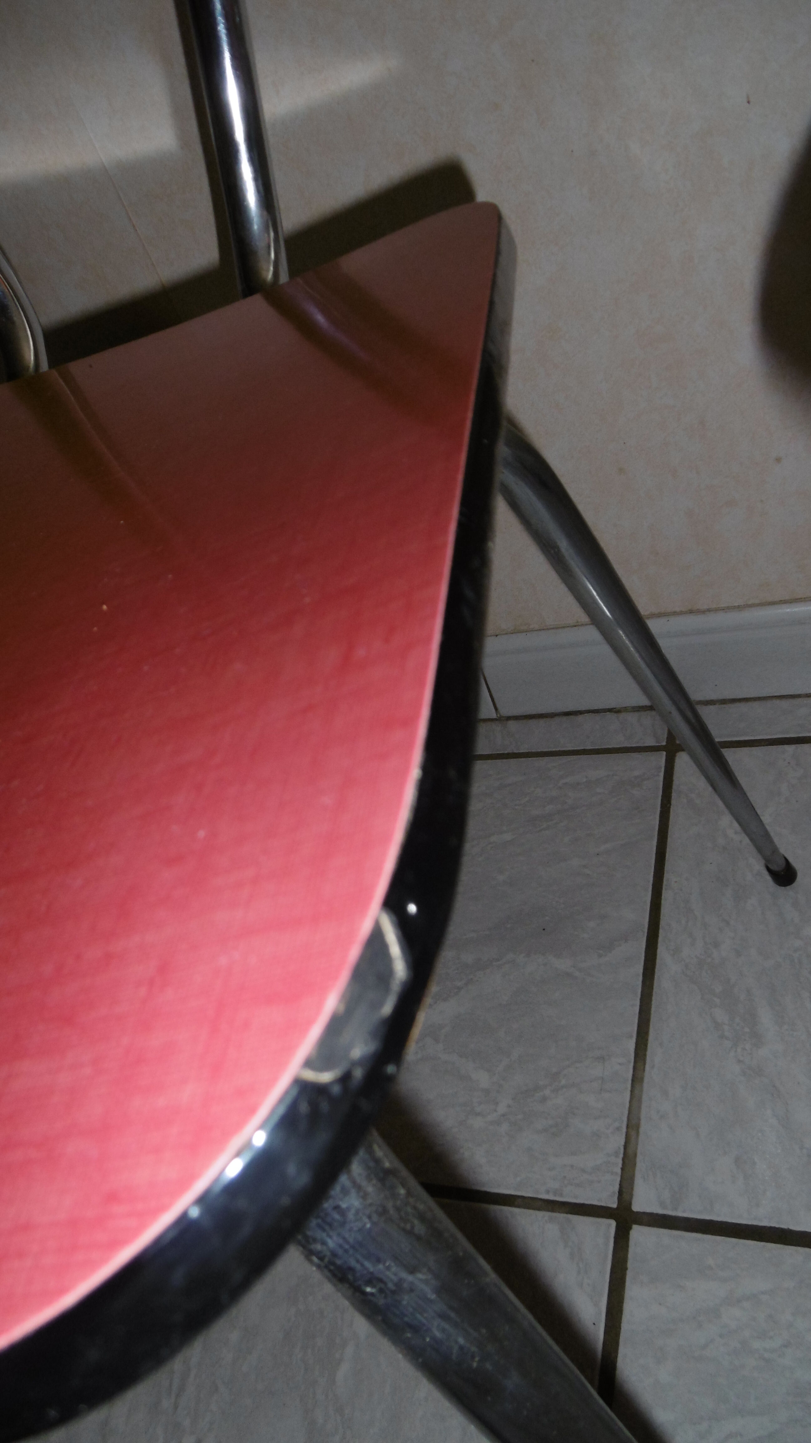 Set of 2 chairs in formica Red