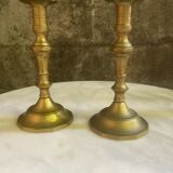 Paire de candélabres laiton