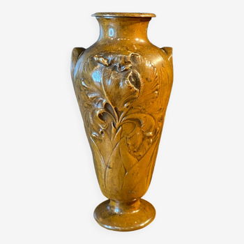 Art Nouveau bronze vase signed D. Simon