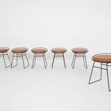 Cees Braakman for Pastoe KM05 metal wire stool, The Netherlands 1958
