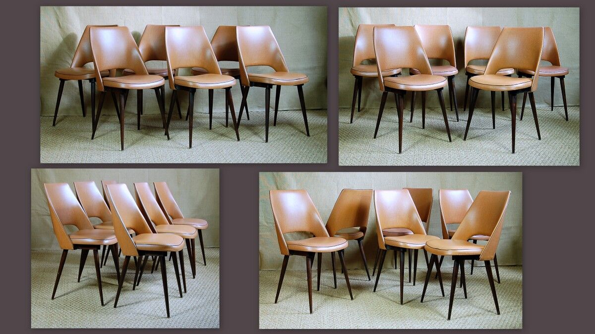 Set of 6 chairs, 60s