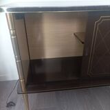 Vintage TV bar cabinet on casters