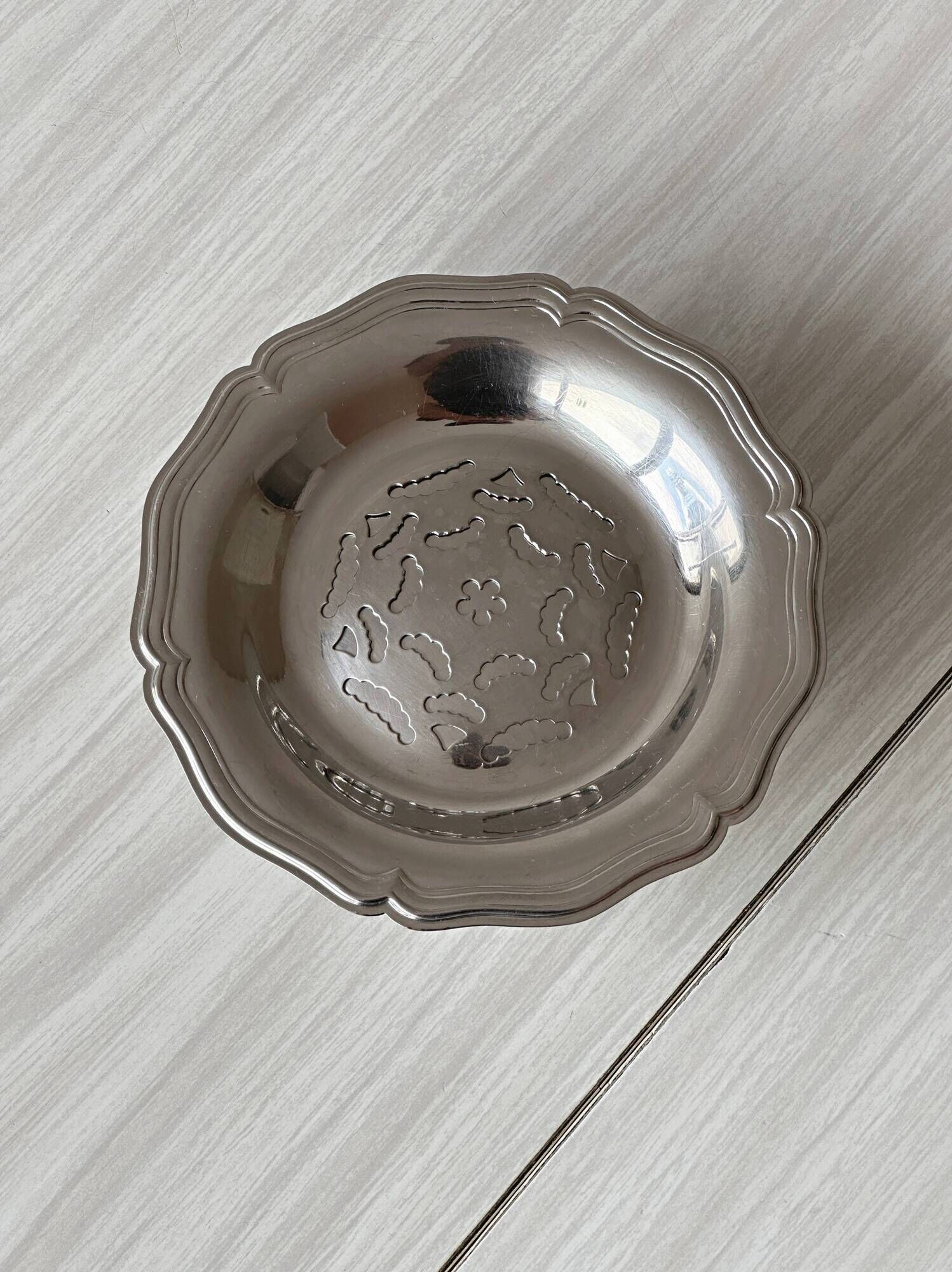 Silver-plated shell butter dish