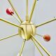 Gorgeous multicolor mid century sputnik chandelier - 12-light ceiling pendant, 36" diameter