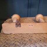 Coat rack with 5 turned wooden hooks from the 30s
