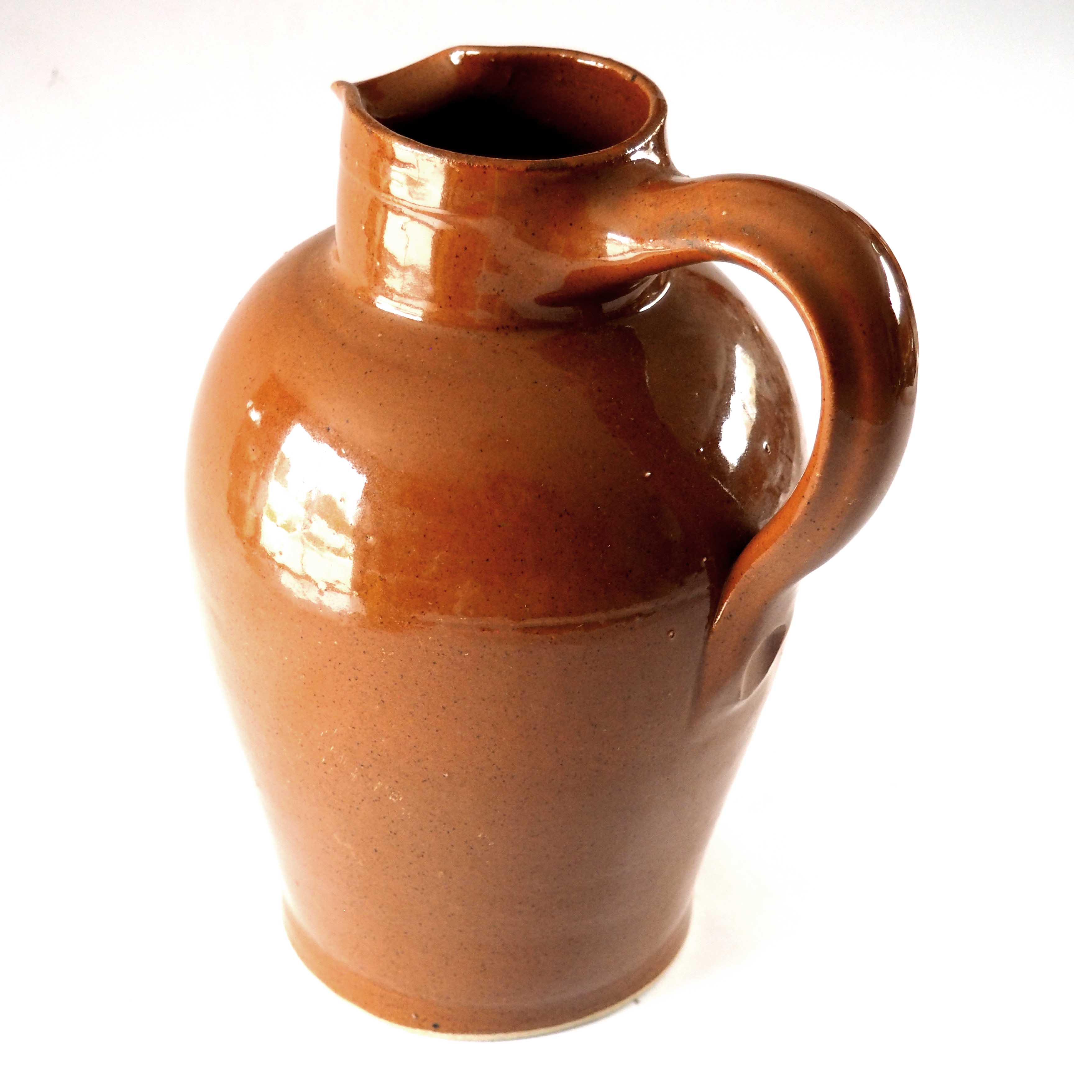 Pitcher in glazed stoneware