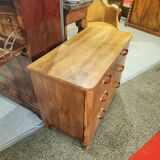 Walnut art deco chest of drawers