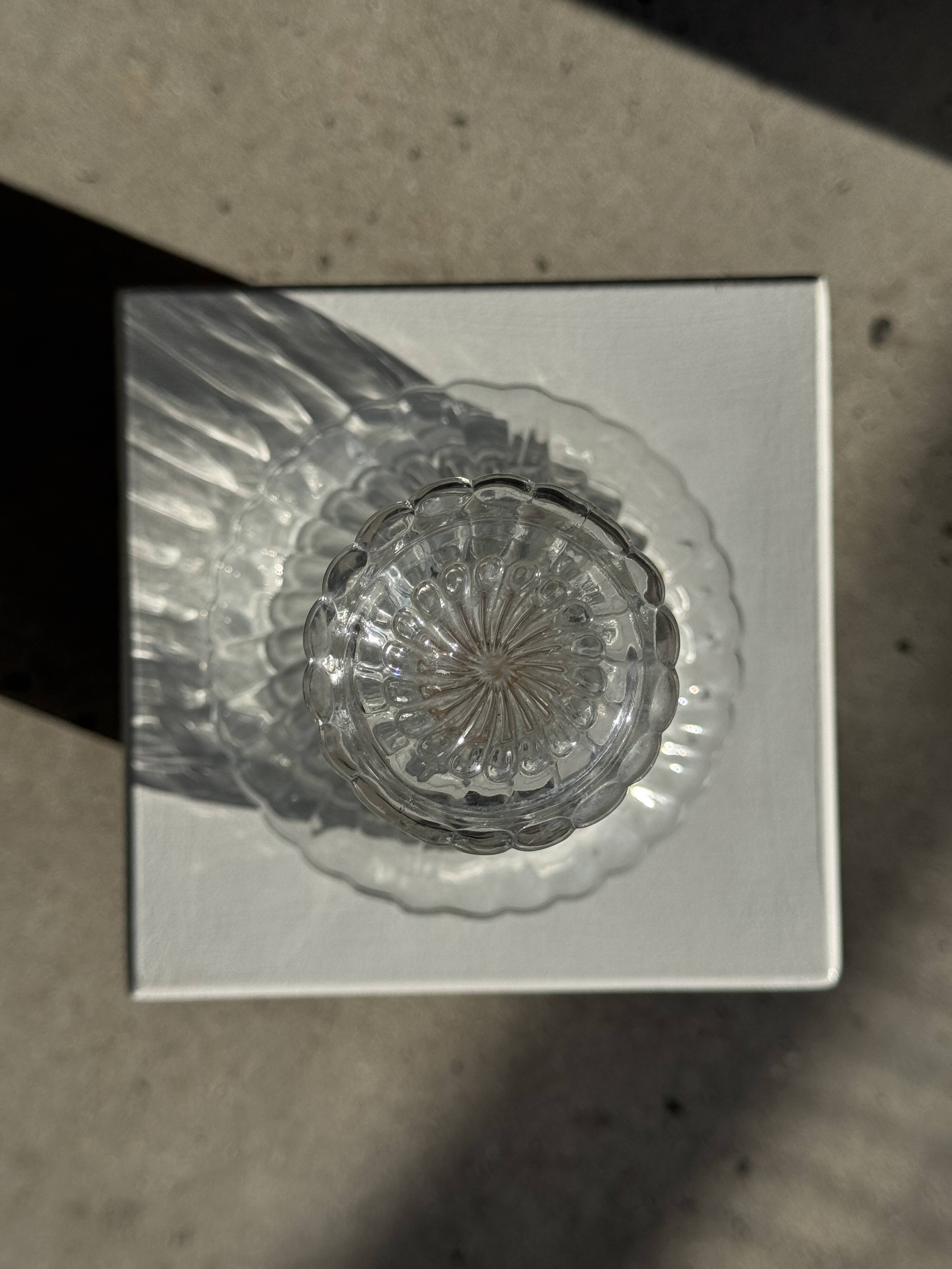 Vintage glass decanter in hot air balloon style H31 D18