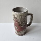 Ceramic mug signed Gustave Reynaud (Le Mûrier) Vintage Design Years