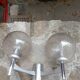 70s glass wall lamp
