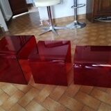 Set of 3 tables in plexiglas