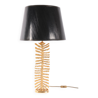 Lampe vintage en bronze doré