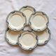 Set of 6 dessert plates earth of iron earth old Salins model Saussure EC