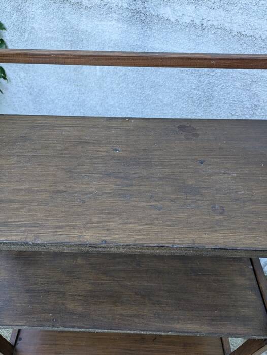 Etagère de bouquiniste, bibliothèque pliante en hêtre vernis