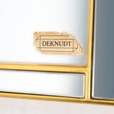 Large facet cut mirror with gilded frame by Deknudt, 1960s