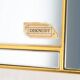 Large facet cut mirror with gilded frame by Deknudt, 1960s