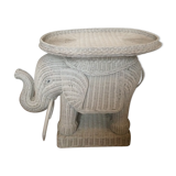 Vintage elephant wicker table 70