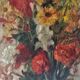 Old painting bouquet of flowers