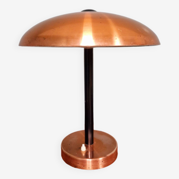 Grande lampe de bureau en cuivre, années 50