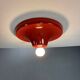 Castiglioni red metal "Light Ball" wall or ceiling lamp for Flos, Italy 1970s