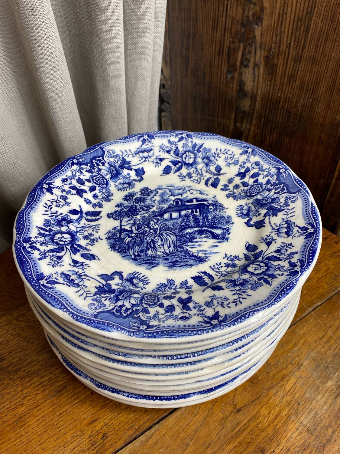 Twelve ironstone plates