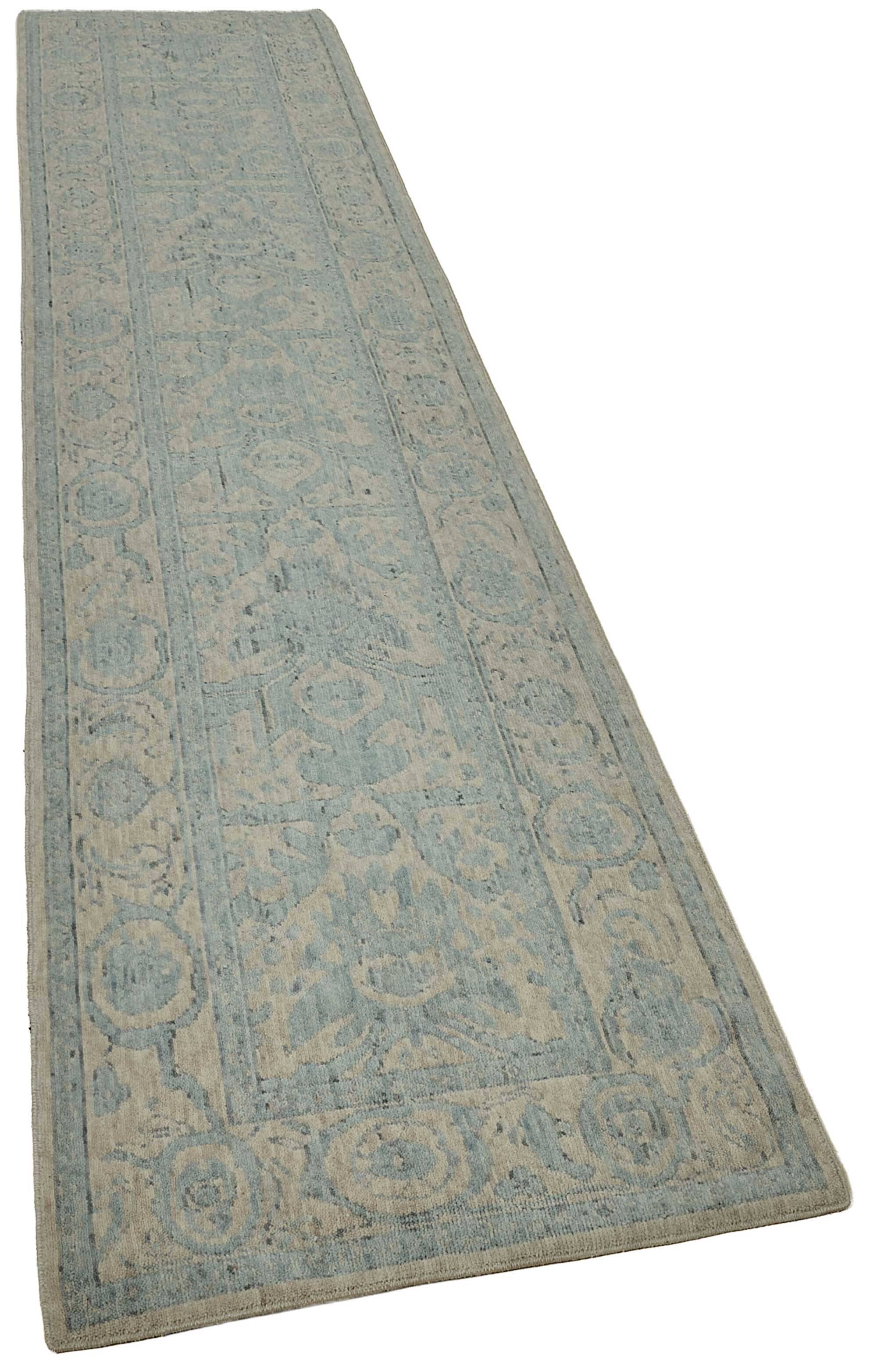 Turkish Handcrafted Loom Oushak Rug 75 cm x 350 cm