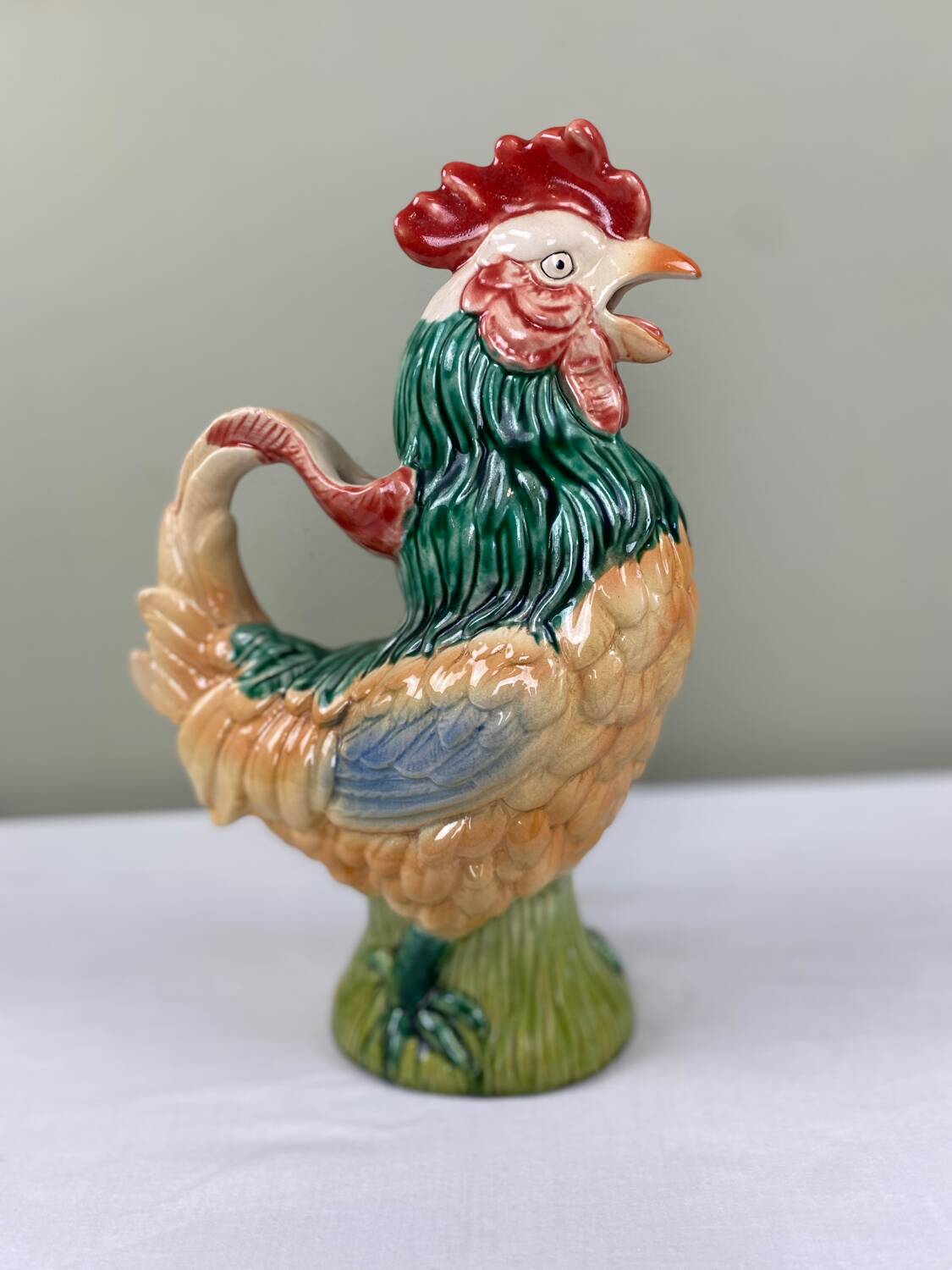 Pichet barbotine Coq