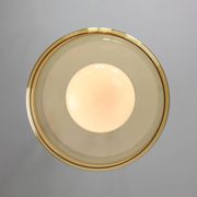 Vintage Italian Chrome and Glass Pendant Lamp, 70s