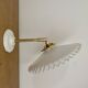Applique abat-jour vintage en opaline blanche