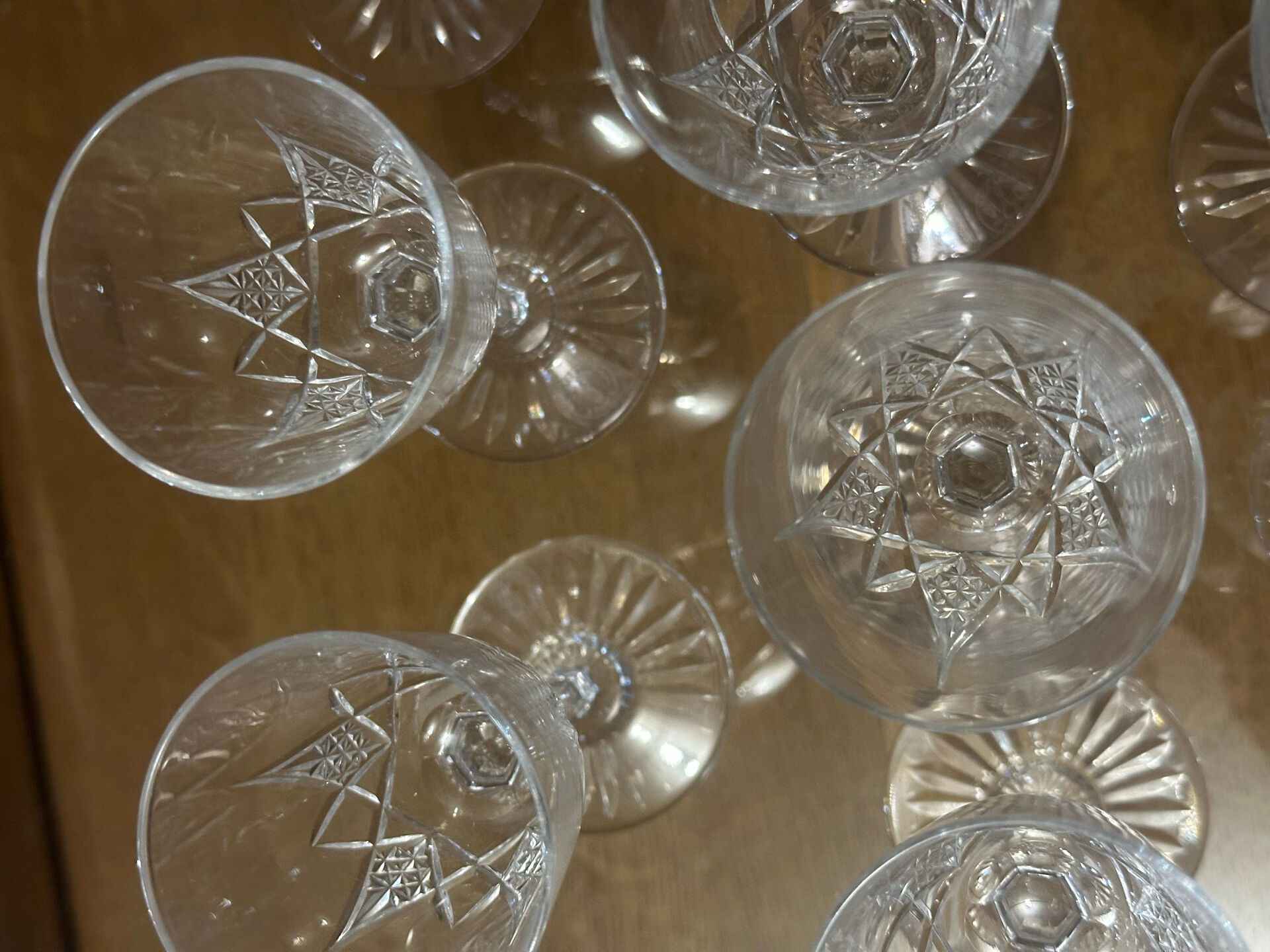 12 Baccarat crystal glasses stamped model Epron H 12.2 cm