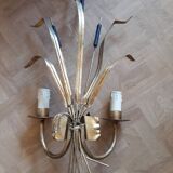Gilded plant motifs wall lamp