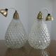 Hanging lamp "drop of water" glass diamond tip of the 50/60