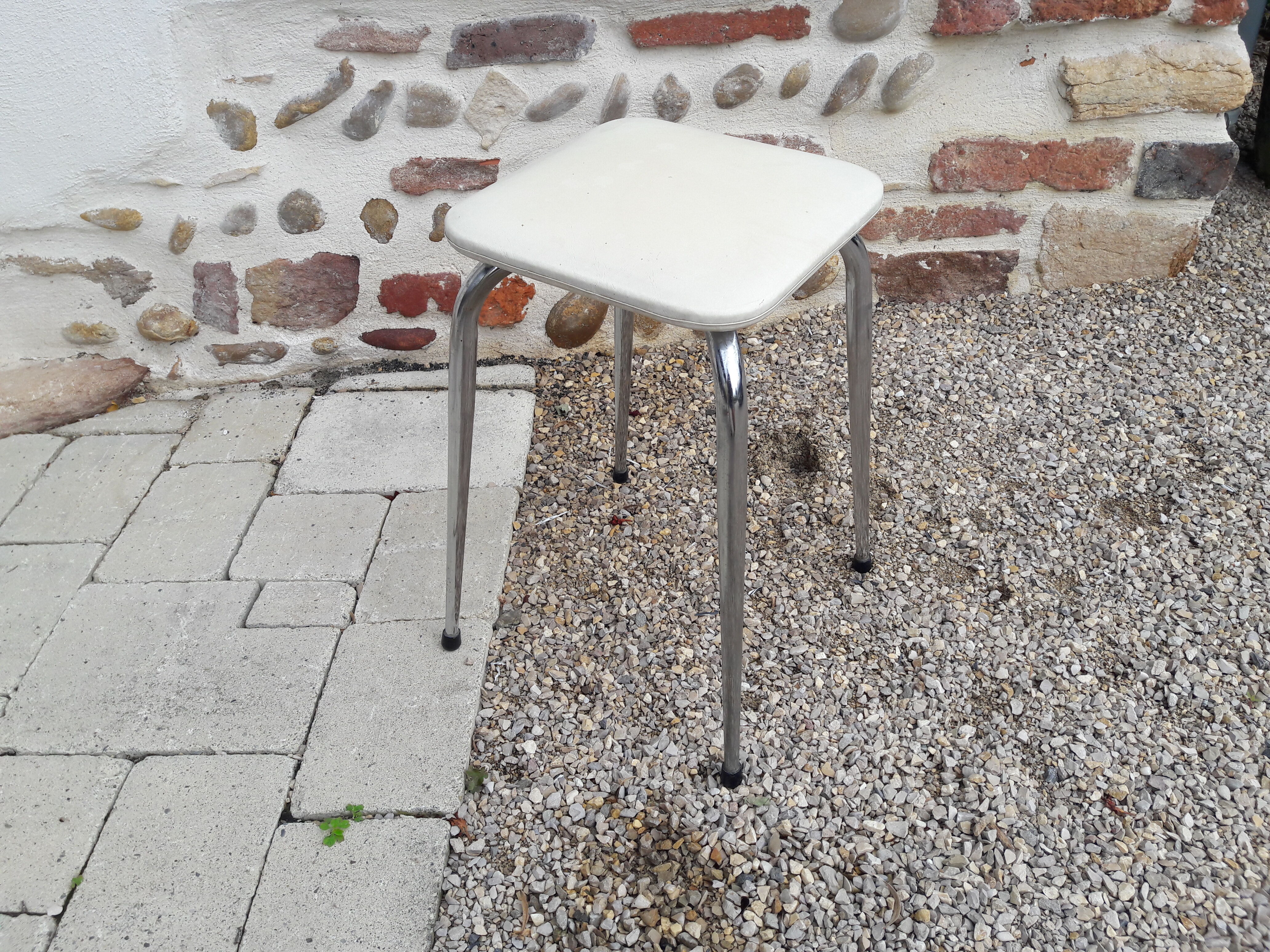 Vintage stool chrome legs