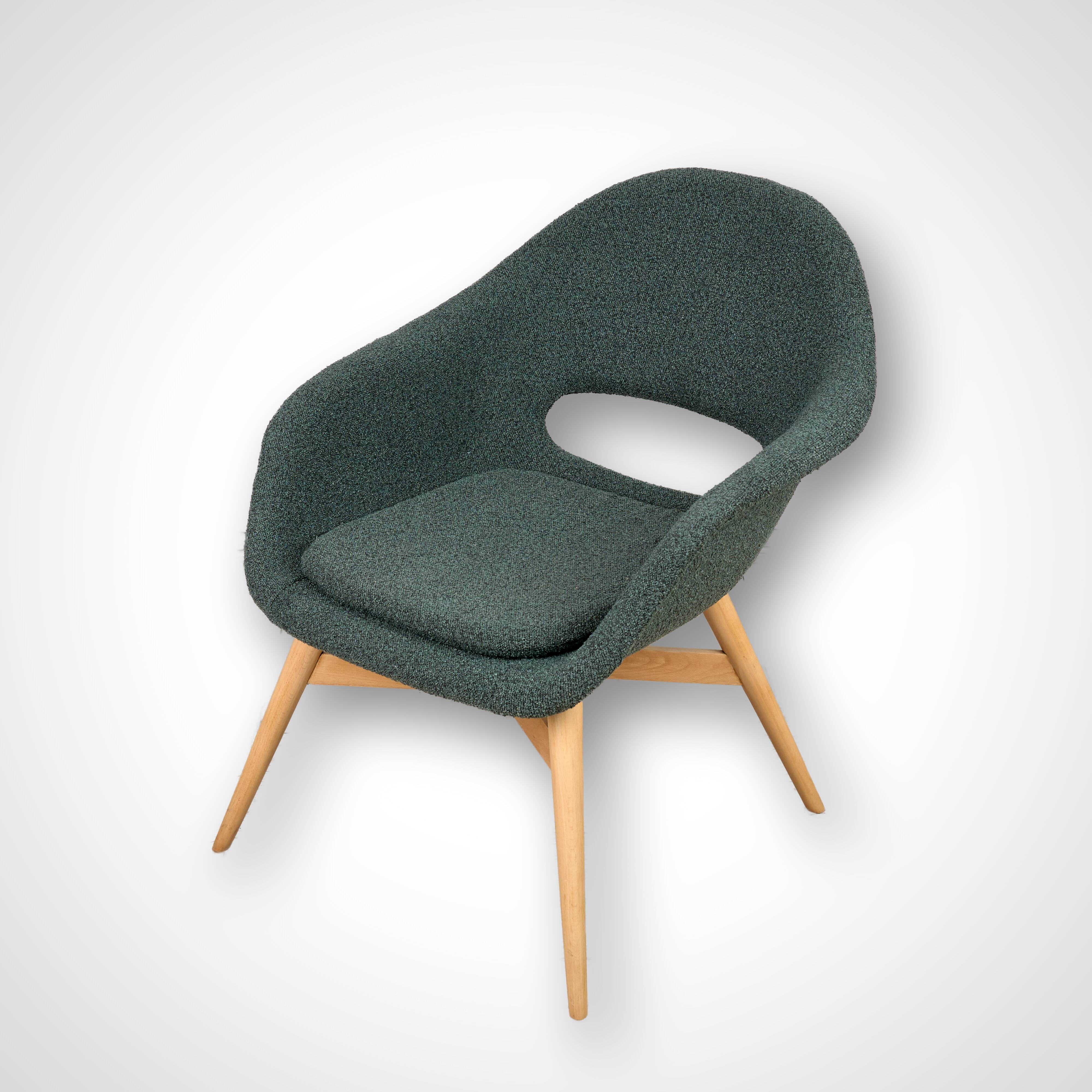 Vintage Shell Lounge Chair by Miroslav Navratil, 1960s, Czechoslovakia
