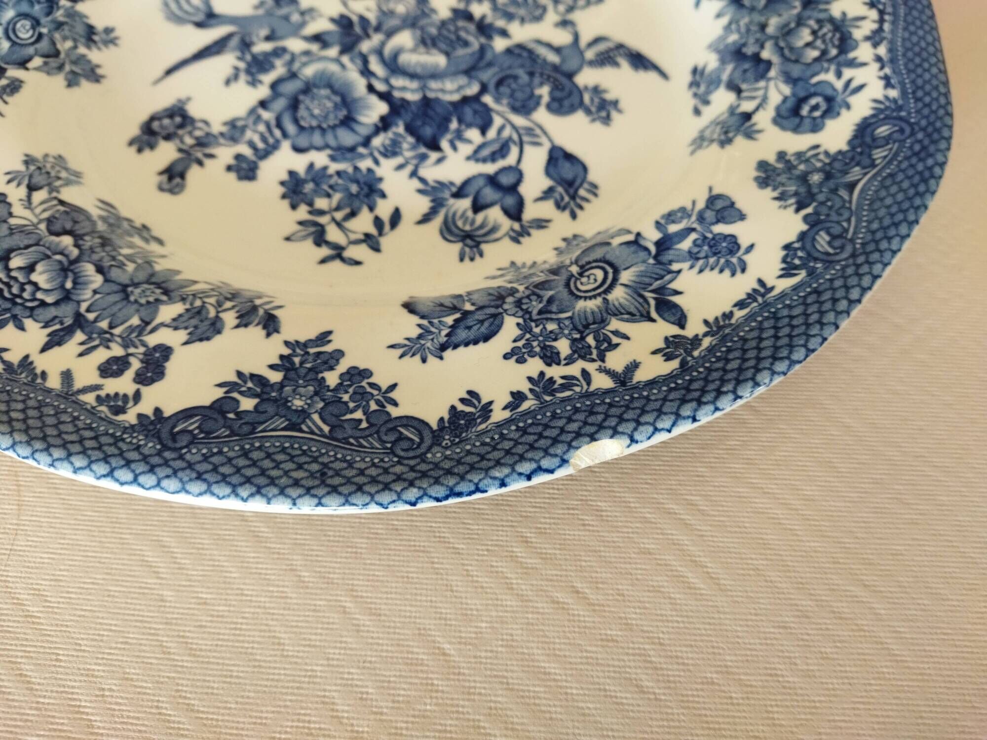 12 English dinner plates Enoch Wedgwood "Asiatic Pheasants"