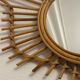 The vintage guitar rattan mirror.
