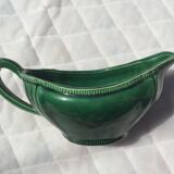 Saucière en faience verte