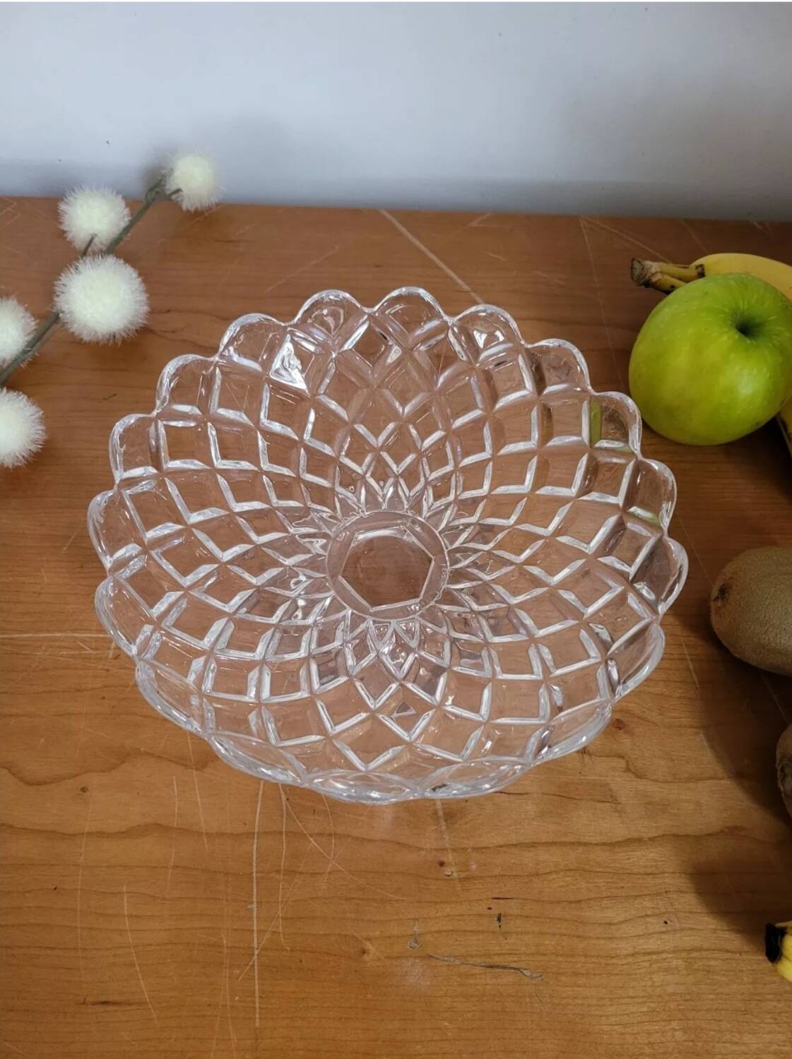 Baccarat Fruit Bowl Compotier In Molded Crystal