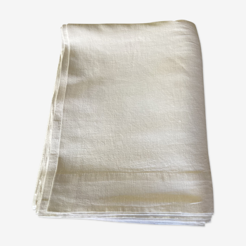 Ancien drap simple en coton / lin dimension : 290 x 230 cm