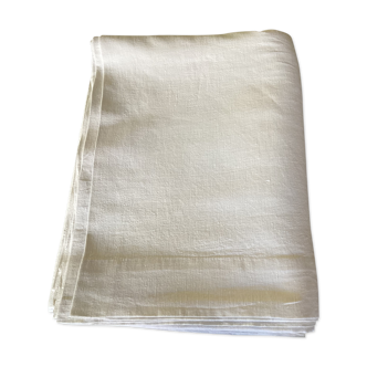 Ancien drap simple en coton / lin dimension : 290 x 230 cm