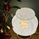 Vintage Art Deco globe table lamp in white Clichy glass