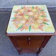 Table de chevet en bois massif henri II du 19ème