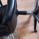 Sedinternational black leather swivel armchair