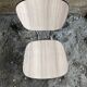Series of 4 old formica chairs white grey + feet compass metal chrome 70's